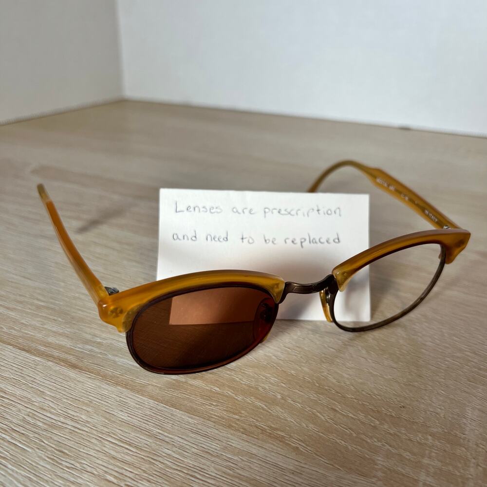 Vintage L.A. Eyeworks Botta 841 C-18 Sunglasses FRAMES ONLY Light Brown Italy